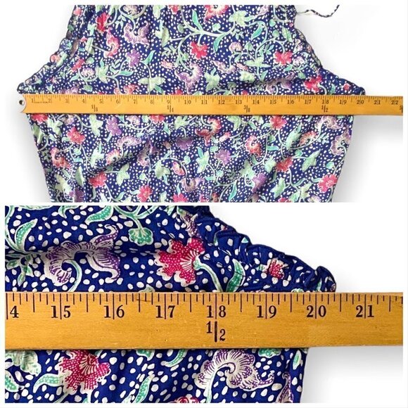 NWT Poupette St Barth Clara Ruffled Mini Dress in Blue Cary,  size L - Picture 12 of 12